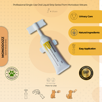 URINARY Liquid Oral Strip | Kedi ve Köpek Üriner Sistem Destekleyici Oral Strip