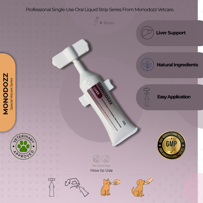 LIVER Liquid Oral Strip | Kedi ve Köpek Karaciğer Sağlığı Destekleyici Oral Strip