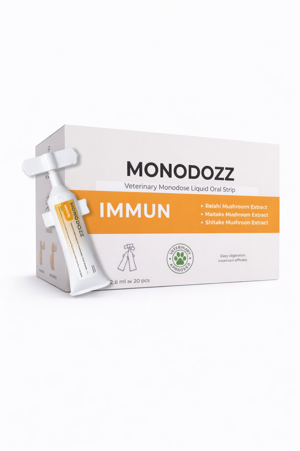 IMMUN Liquid Oral Strip | Kedi ve Köpekler için Bağışıklık Sistemi Destekleyici Oral Strip